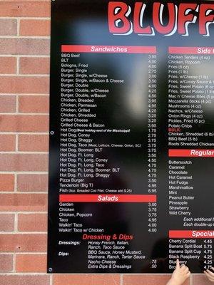 Hefner Dairy Barn Menu